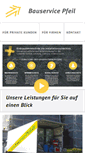 Mobile Screenshot of bauservice-pfeil.de